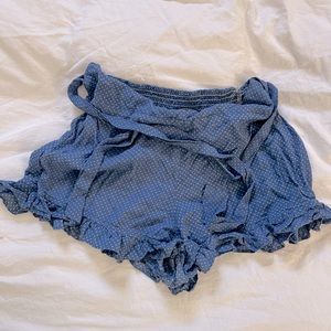 Blue Polka Dot Tie Shorts Size M